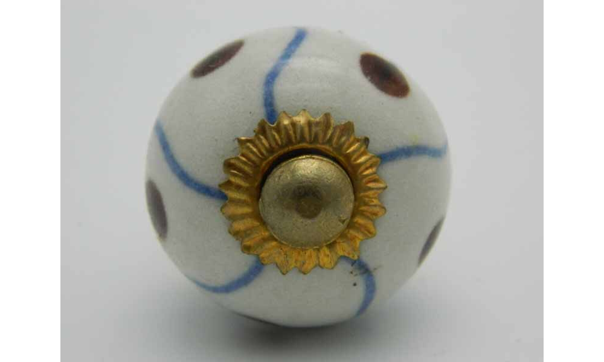 Tribal suzani ceramic door knob