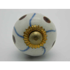 Tribal suzani ceramic door knob