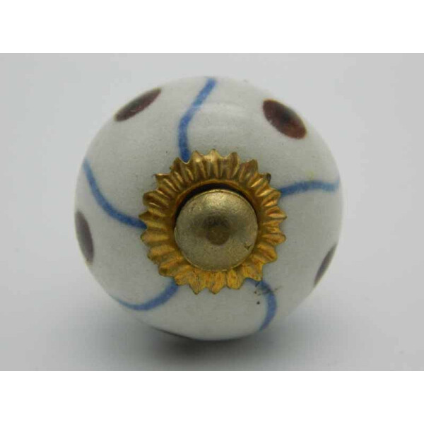 Tribal suzani ceramic door knob