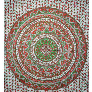 Indian cotton printed bed cover
